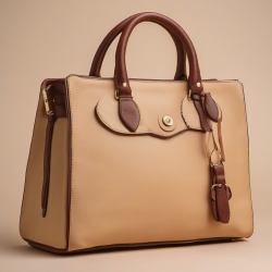 Cartera de cuero con cierre